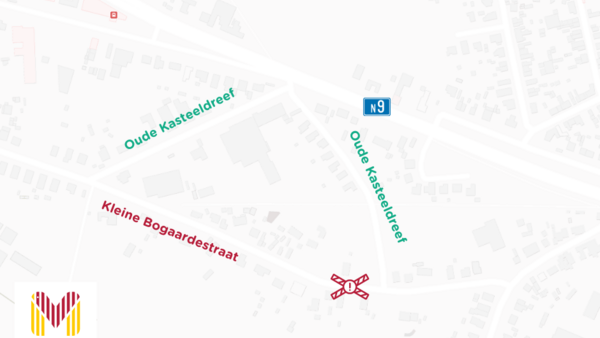 Kleine Bogaardestraat plaatselijk afgesloten van 17 t.e.m. 24 april